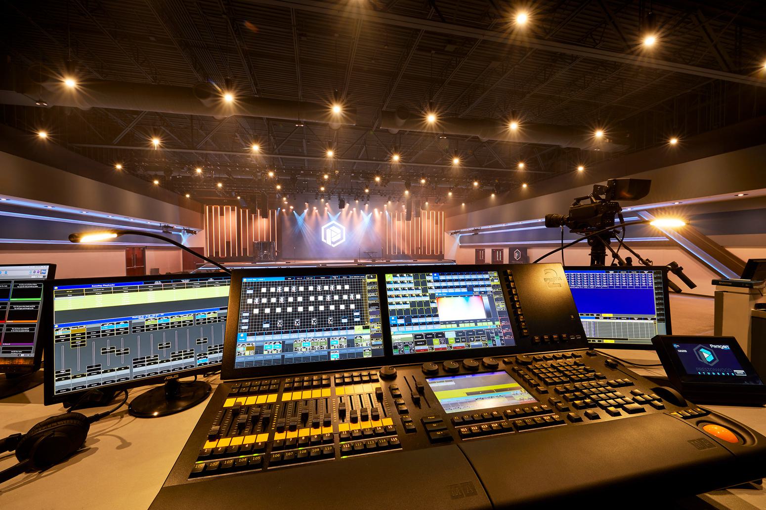 We train clients on our auditorium lighting systems controls like these.