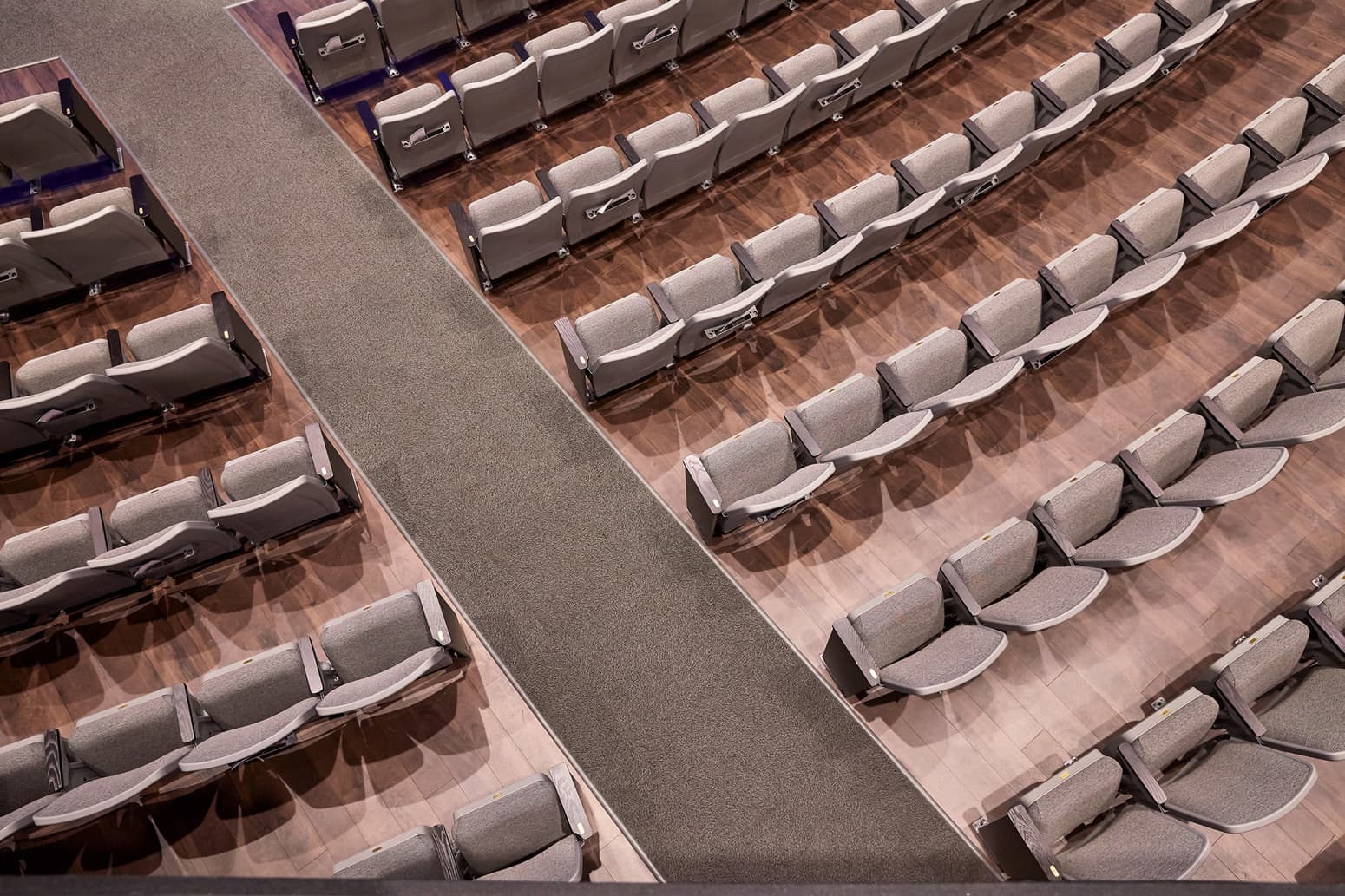 This auditorium design project maximized seating without sacrificing comfort.