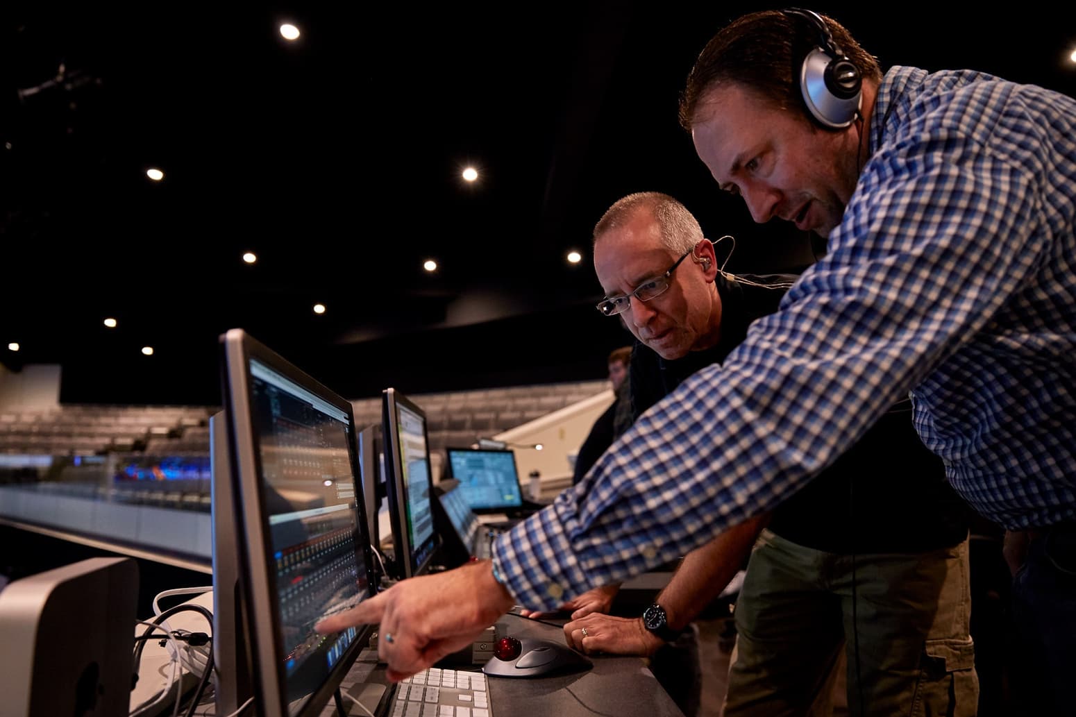 Audio design and AVL sound experts from Paragon 360 discuss a sound design project.